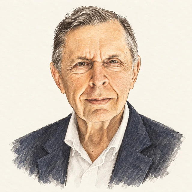 Illustrated portrait of Alfred Aho