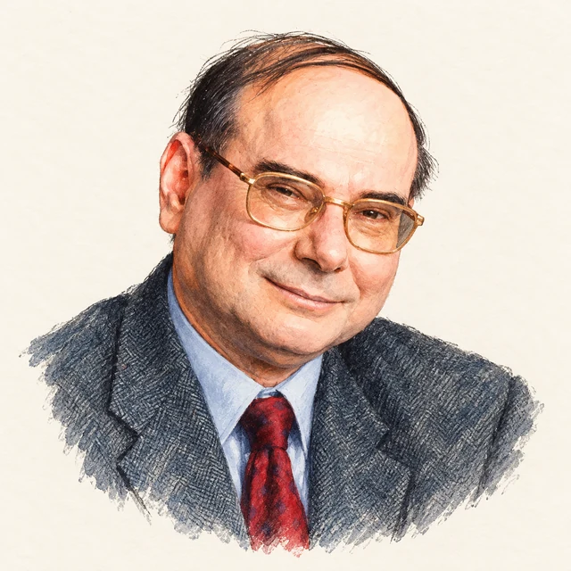 Illustrated portrait of Amir Pnueli