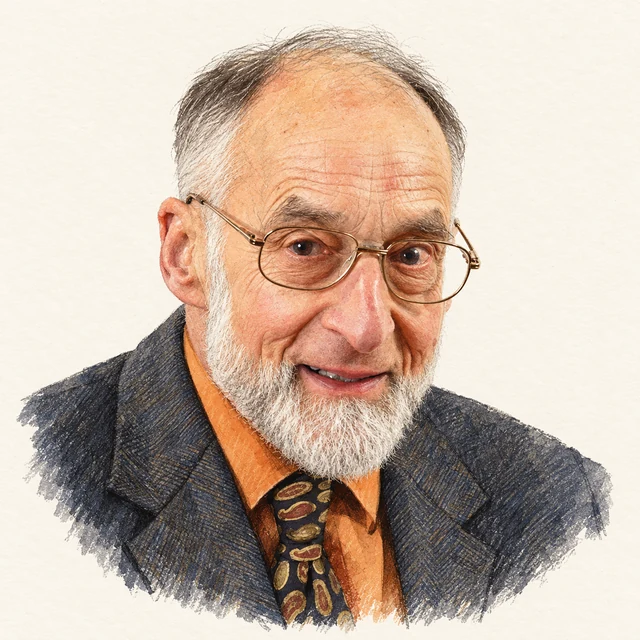 Illustrated portrait of Robin Milner