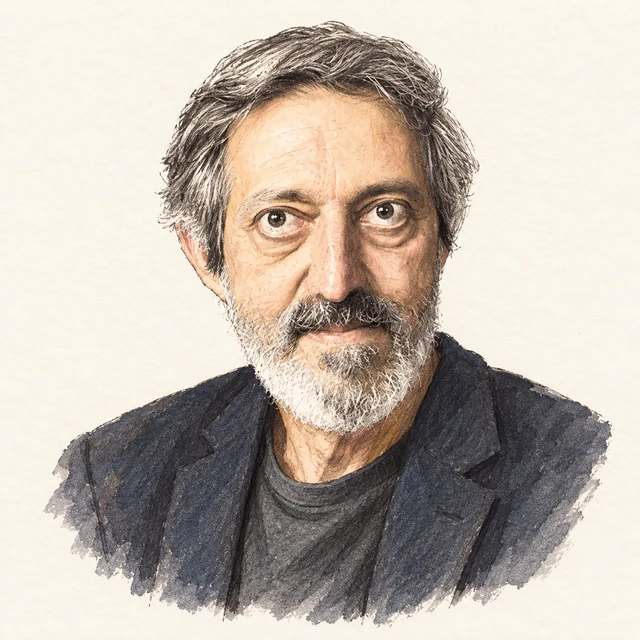 Illustrated portrait of Avi Wigderson