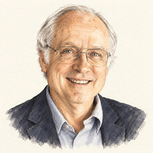 Illustrated portrait of Butler Lampson