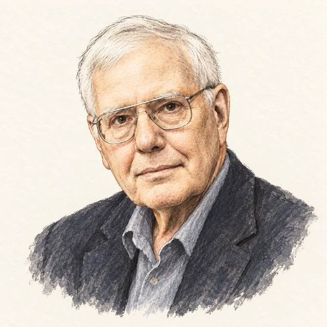 Illustrated portrait of Charles Thacker