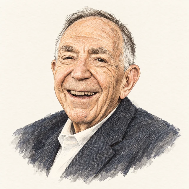 Illustrated portrait of Edward Feigenbaum