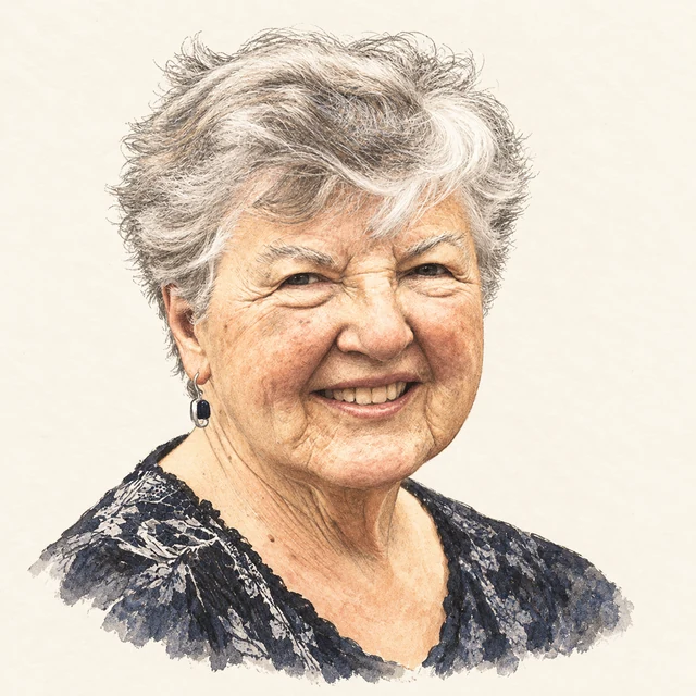 Illustrated portrait of Frances Allen