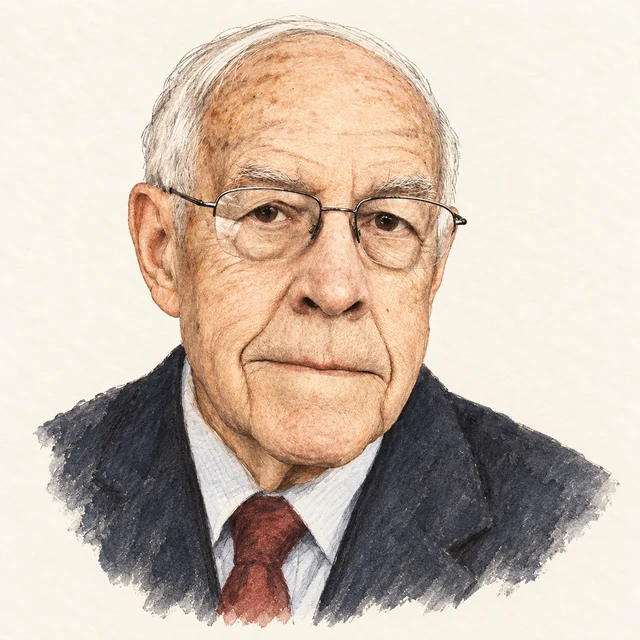 Illustrated portrait of Fred Brooks
