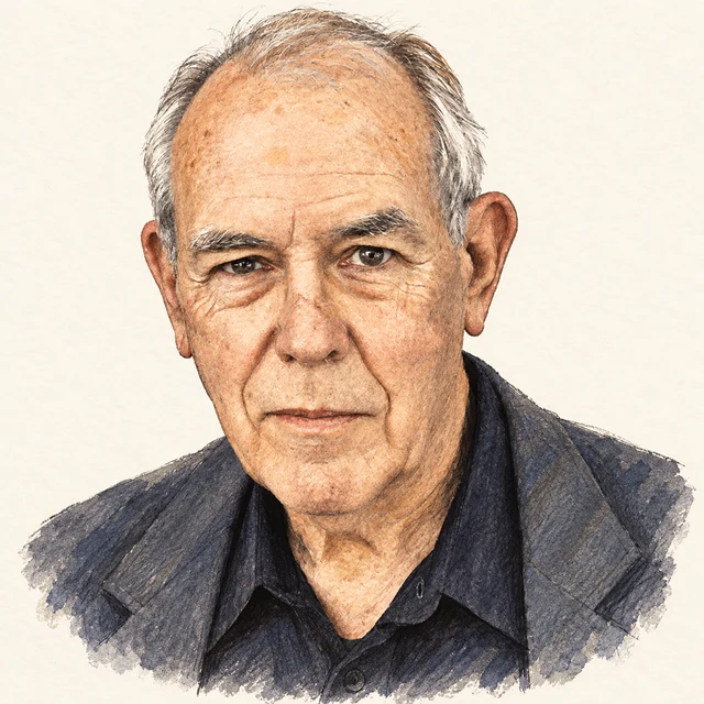Illustrated portrait of Ivan Sutherland