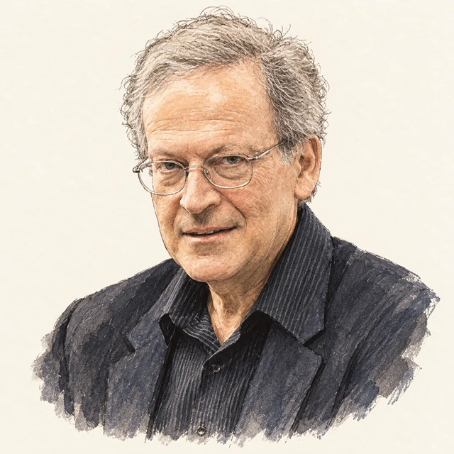 Illustrated portrait of Leslie Valiant