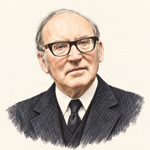 Illustrated portrait of Maurice Wilkes
