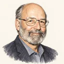 Illustrated portrait of Adi Shamir