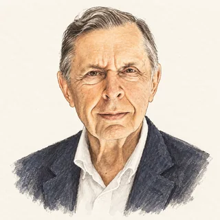 Illustrated portrait of Alfred Aho
