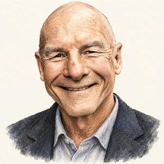 Illustrated portrait of David Patterson