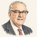 Illustrated portrait of Herbert Simon