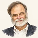 Illustrated portrait of Jim Gray