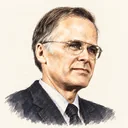 Illustrated portrait of John Backus