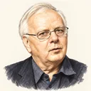 Illustrated portrait of Kristen Nygaard