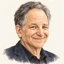 Illustrated portrait of Leonard Adleman