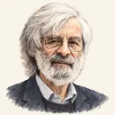 Illustrated portrait of Leslie Lamport