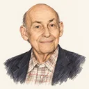 Illustrated portrait of Marvin Minsky