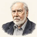 Illustrated portrait of Niklaus Wirth