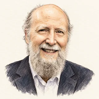 Illustrated portrait of Richard Sutton