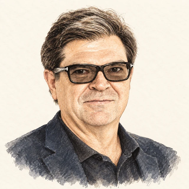 Illustrated portrait of Yann LeCun