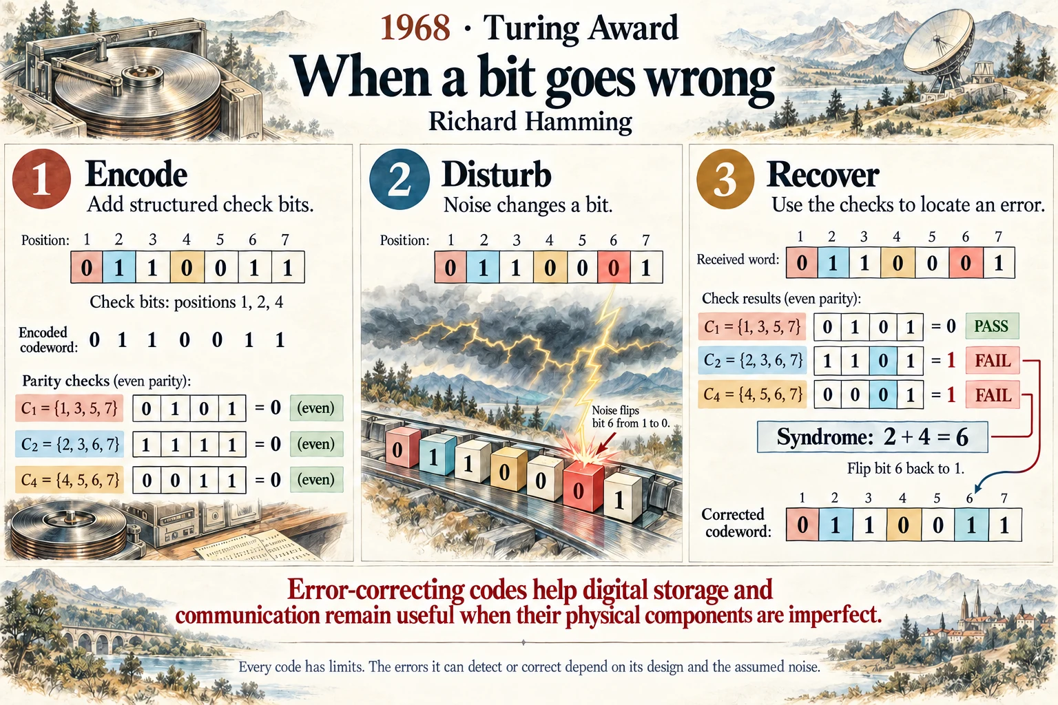 When a bit goes wrong: Extra structure can reveal—and sometimes repair—errors in digital information.