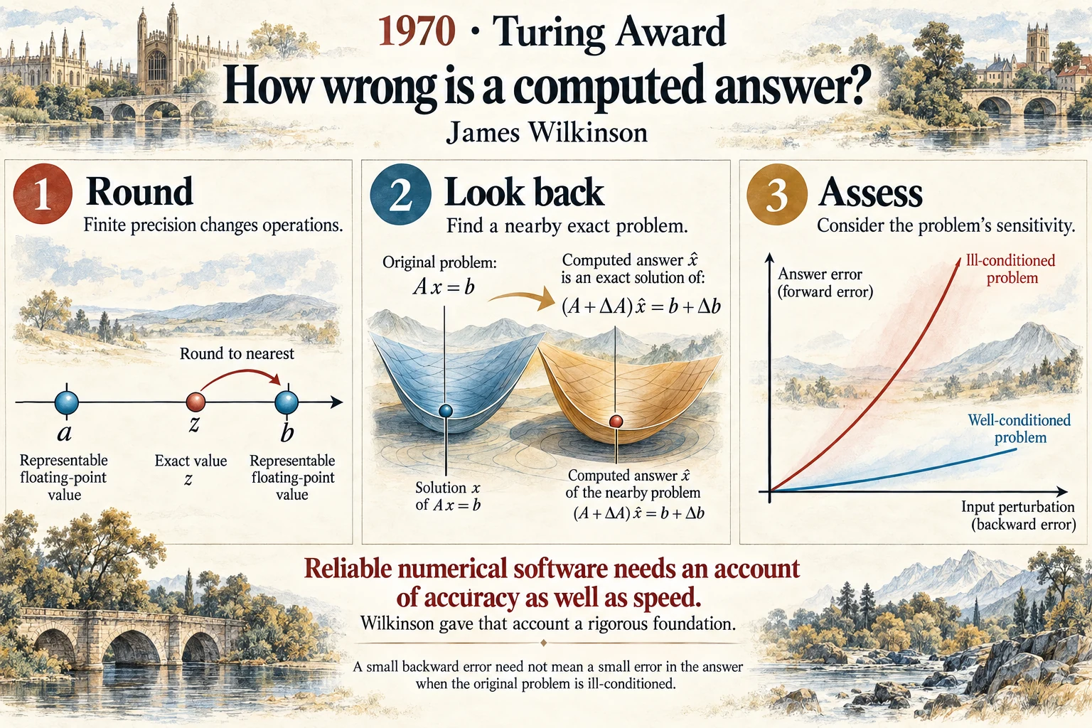 How wrong is a computed answer?: Backward error analysis made rounding errors something we could reason about.