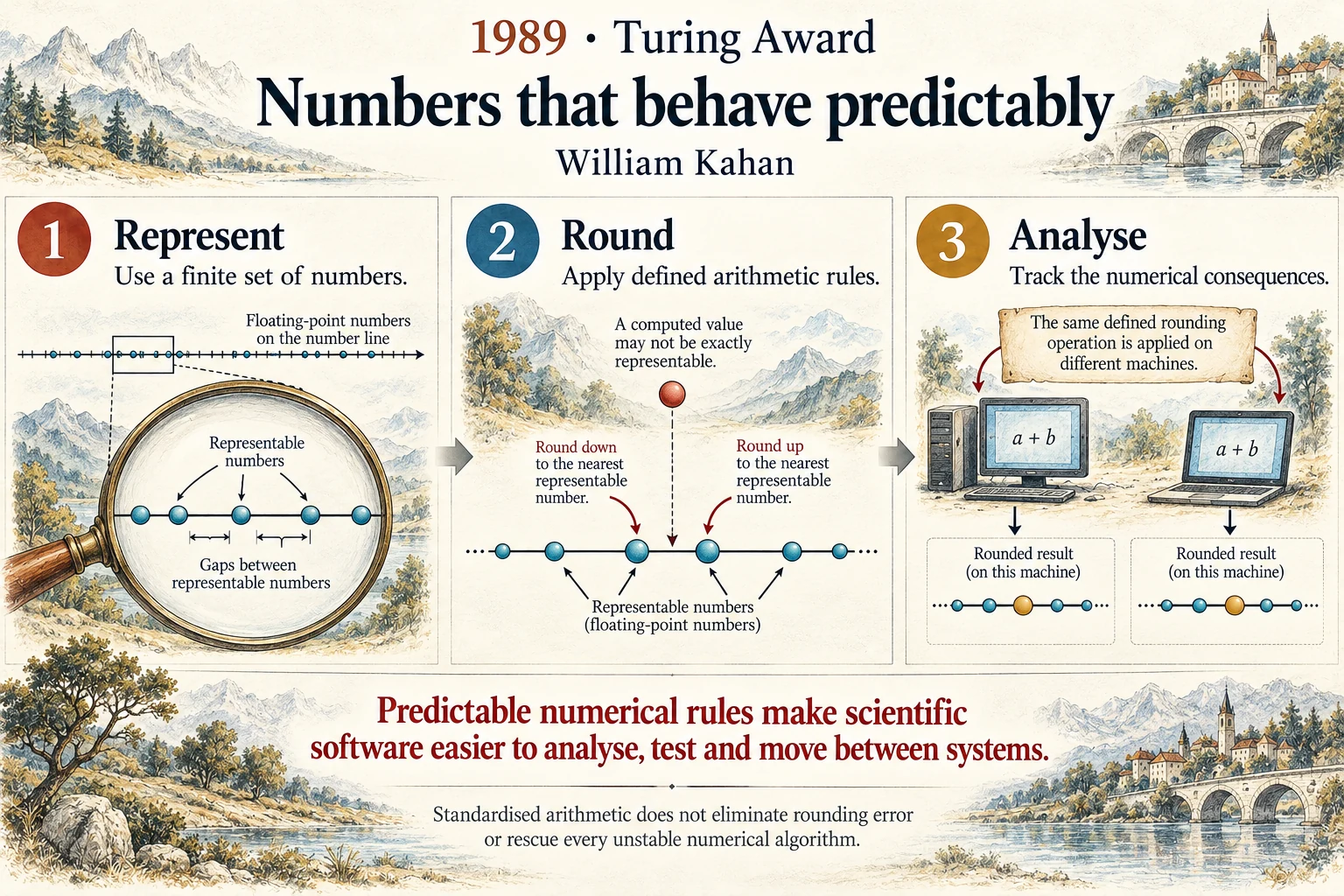 Numbers that behave predictably: Floating-point arithmetic needs carefully designed rules as well as fast hardware.